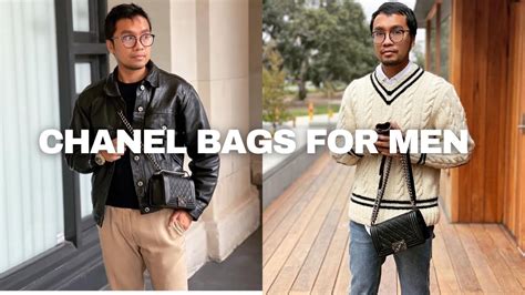 mens chanel bags|men wearing Chanel bags.